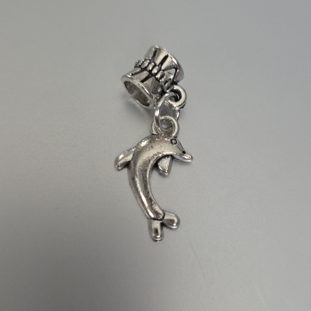 Dolphin Charm for European Style Bracelets Fits Pandora Systems